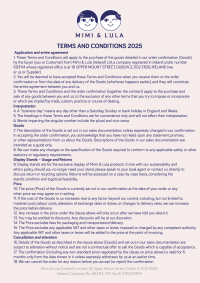 Term's & Conditions Document